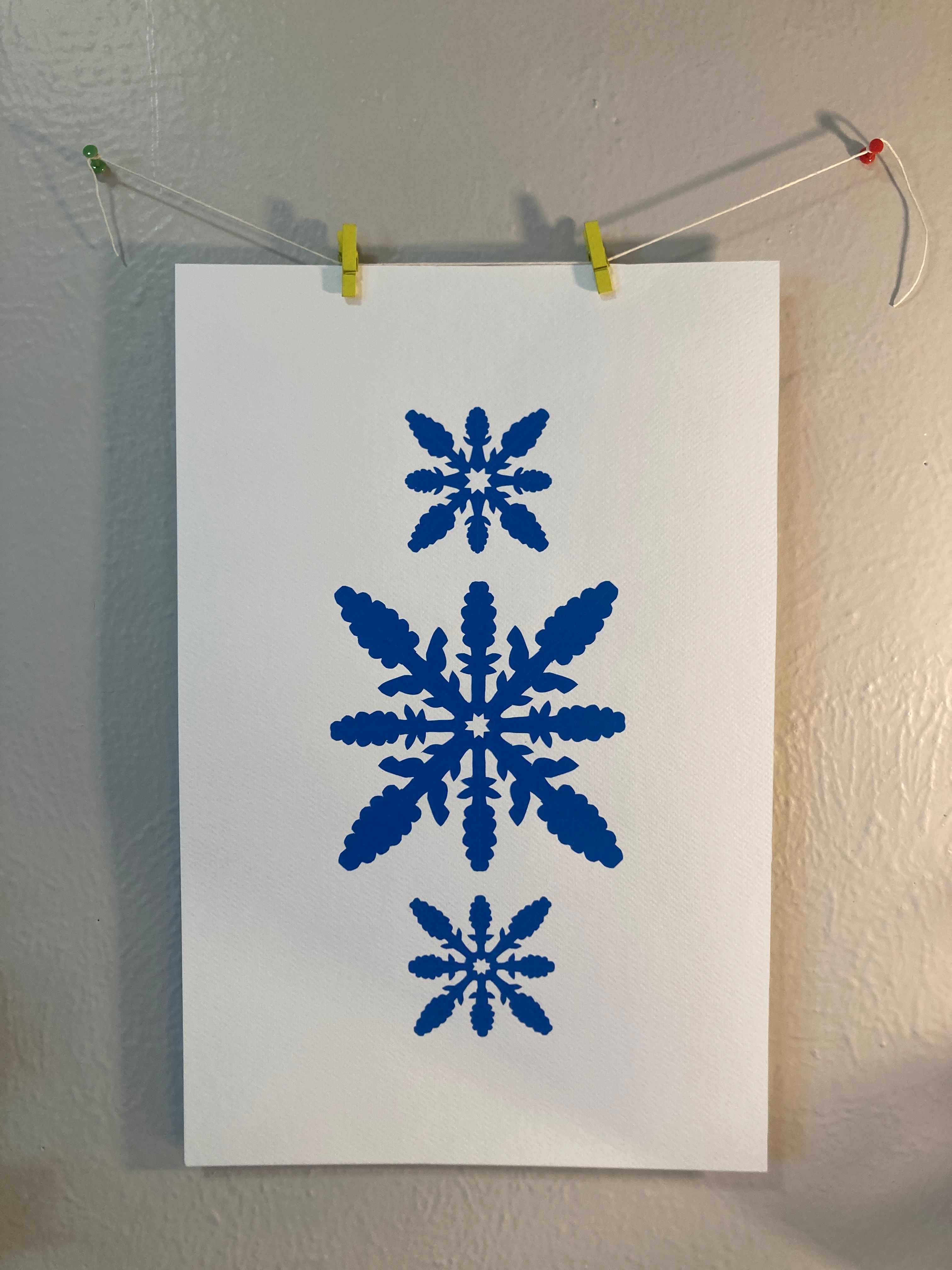 Blue Bonnet Collage Art, Single Hue